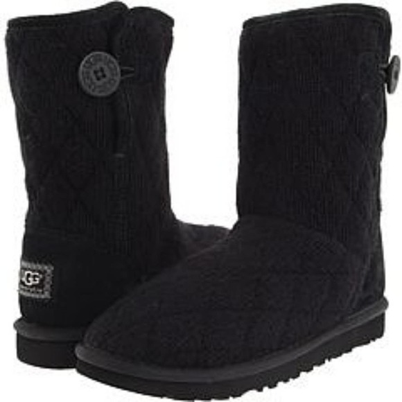 UGG Shoes - UGG Australia Mountain Black Quilted Short Boots